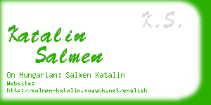 katalin salmen business card